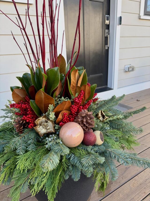 All dressed up and ready to go for the holiday season, decorating doorways is our specialty!#urnedelegance #urnedmembership #prettyplantersforeveryseason #seasonalplanters #winterplanters #holidayplanters #decorate #holidaydecorating #curbappeal #betterhomesandgardens #waynepa